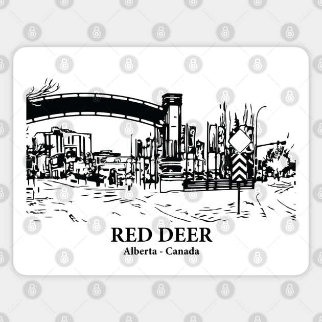 Red Deer - Alberta Magnet by Lakeric